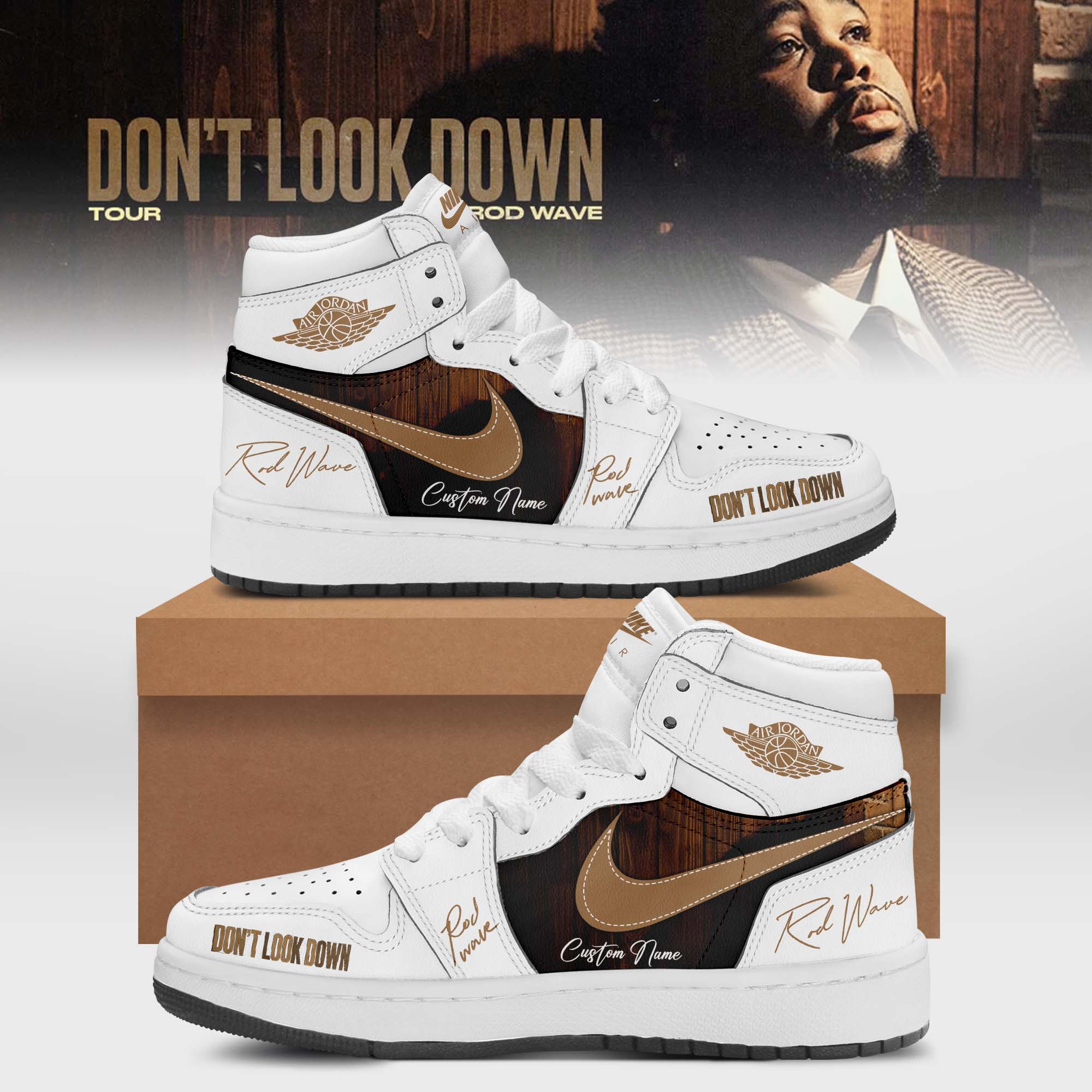 Rod Wave Dont Look Down Tour 2026 Limited Collector Sneakers Fan Edition