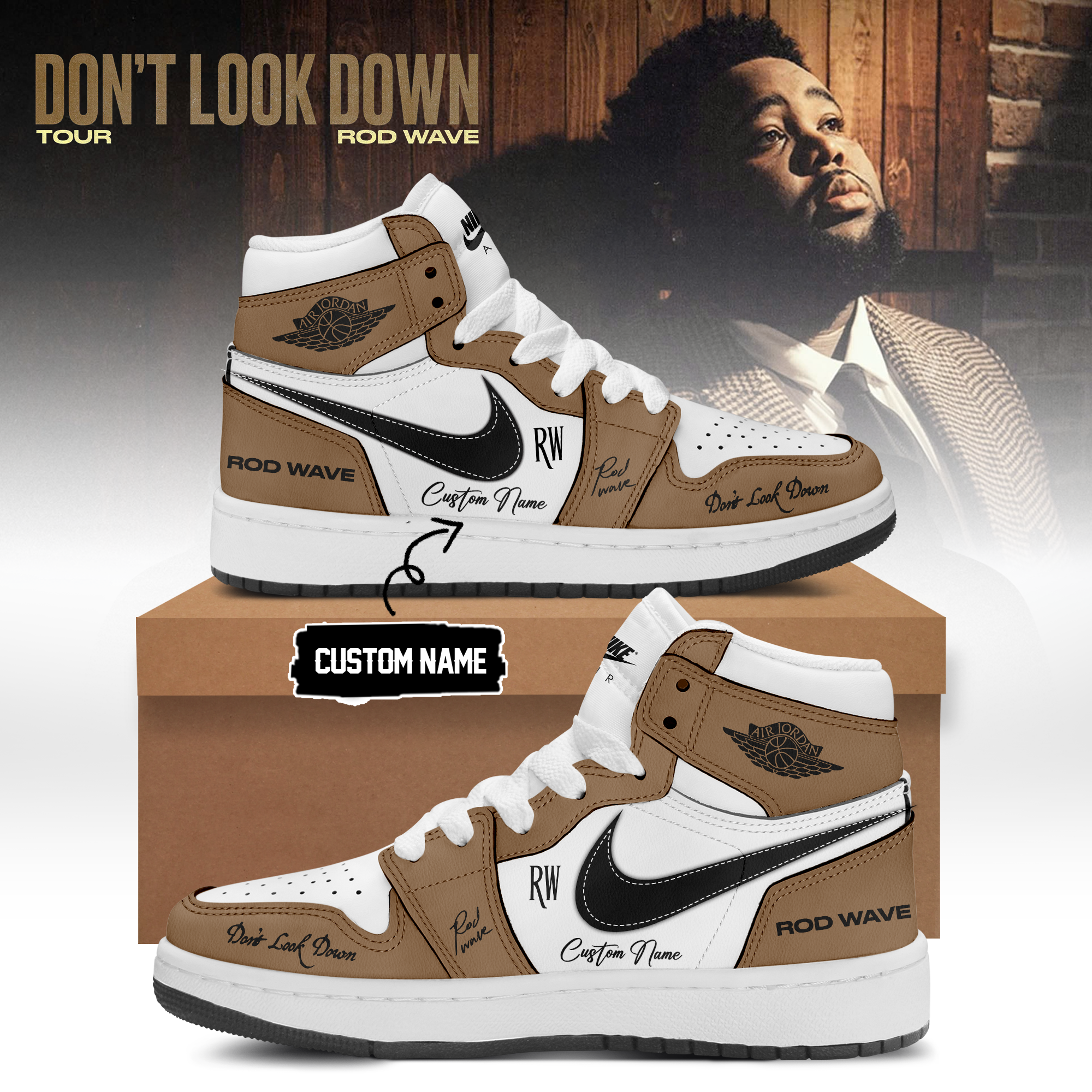 Rod Wave Dont Look Down Tour 2026 Limited Fan Sneakers Merchandise