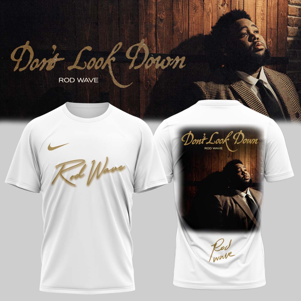 Rod Wave Dont Look Down Tour 2026 Official Signature Graphic T Shirt