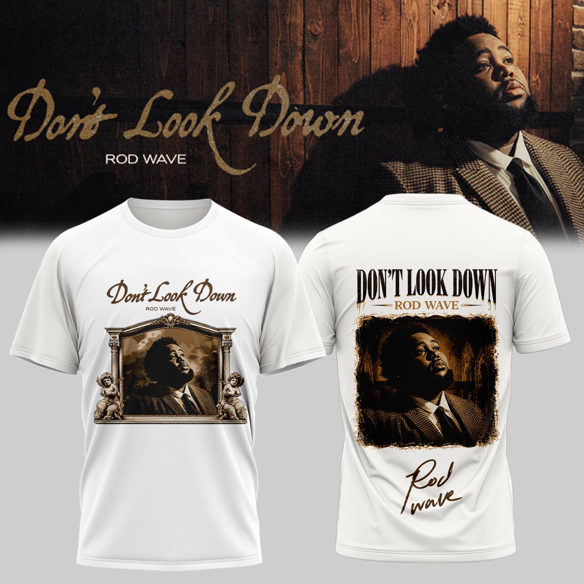 Rod Wave Dont Look Down Tour 2026 Premium Fan Graphic T Shirt