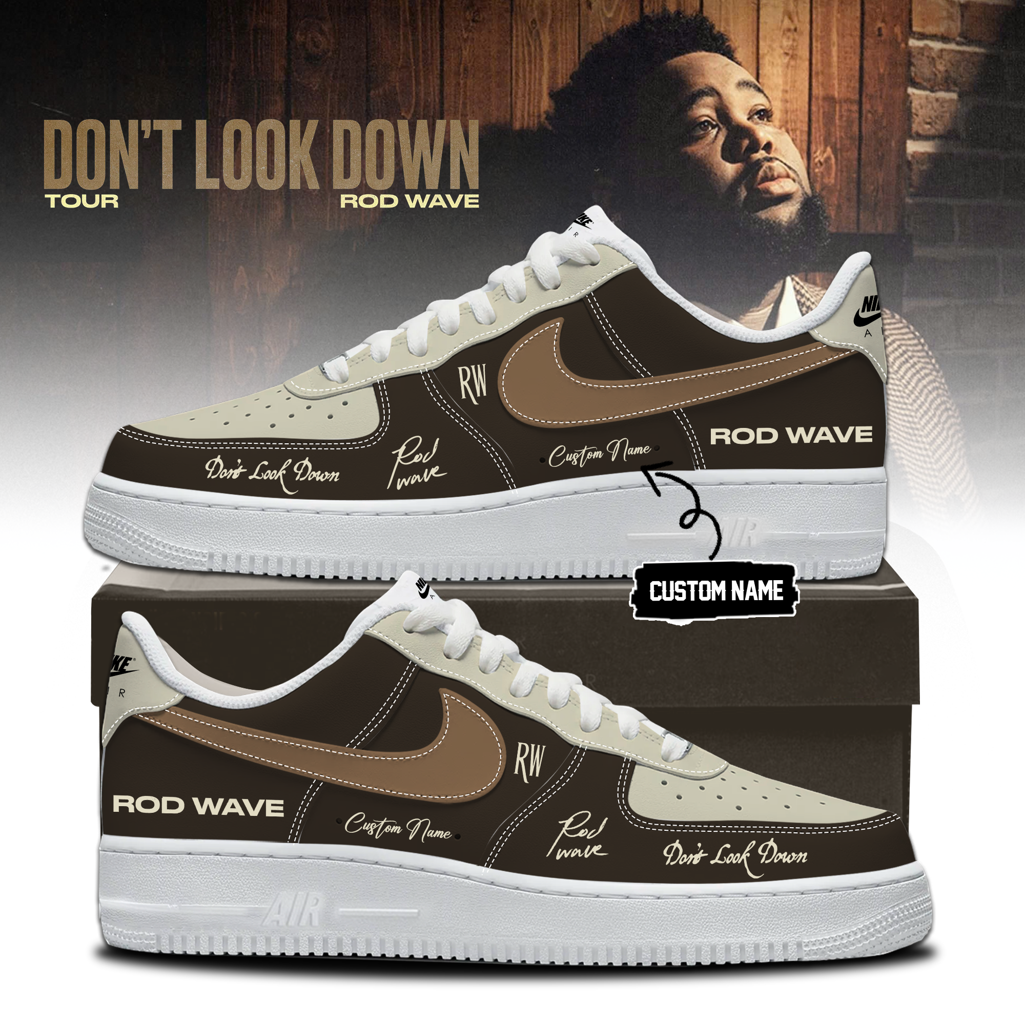 Rod Wave Dont Look Down Tour 2026 Premium Fan Sneakers Collection