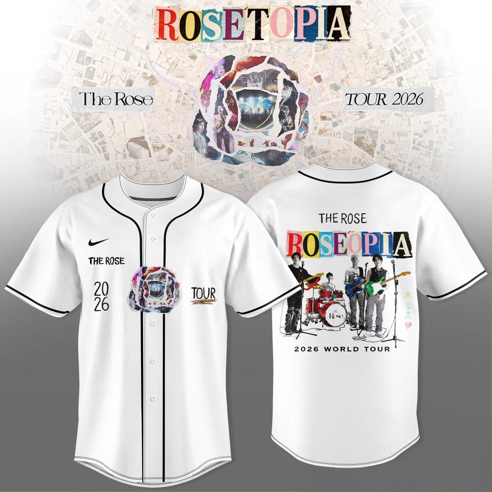 Rosetopia The Rose World Tour 2026 Baseball Jersey Live Session Music Fan Streetwear 1 - Unicasport Rosetopia The Rose World Tour 2026 Baseball Jersey Live Session Music Fan Streetwear