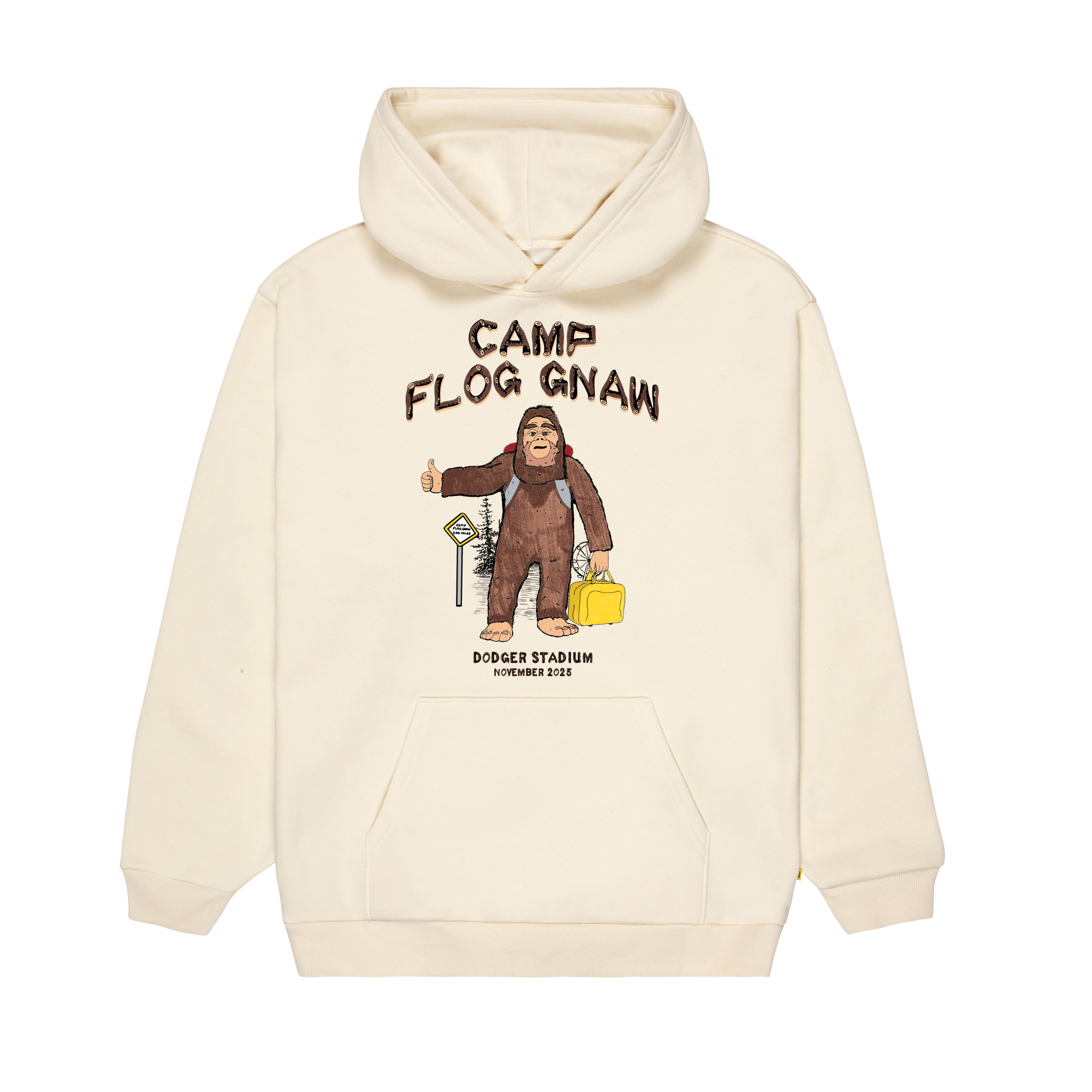 SASQUATCH XING CREAM HOODIE by GOLF WANG Camp Flog Gnaw 10440421212465