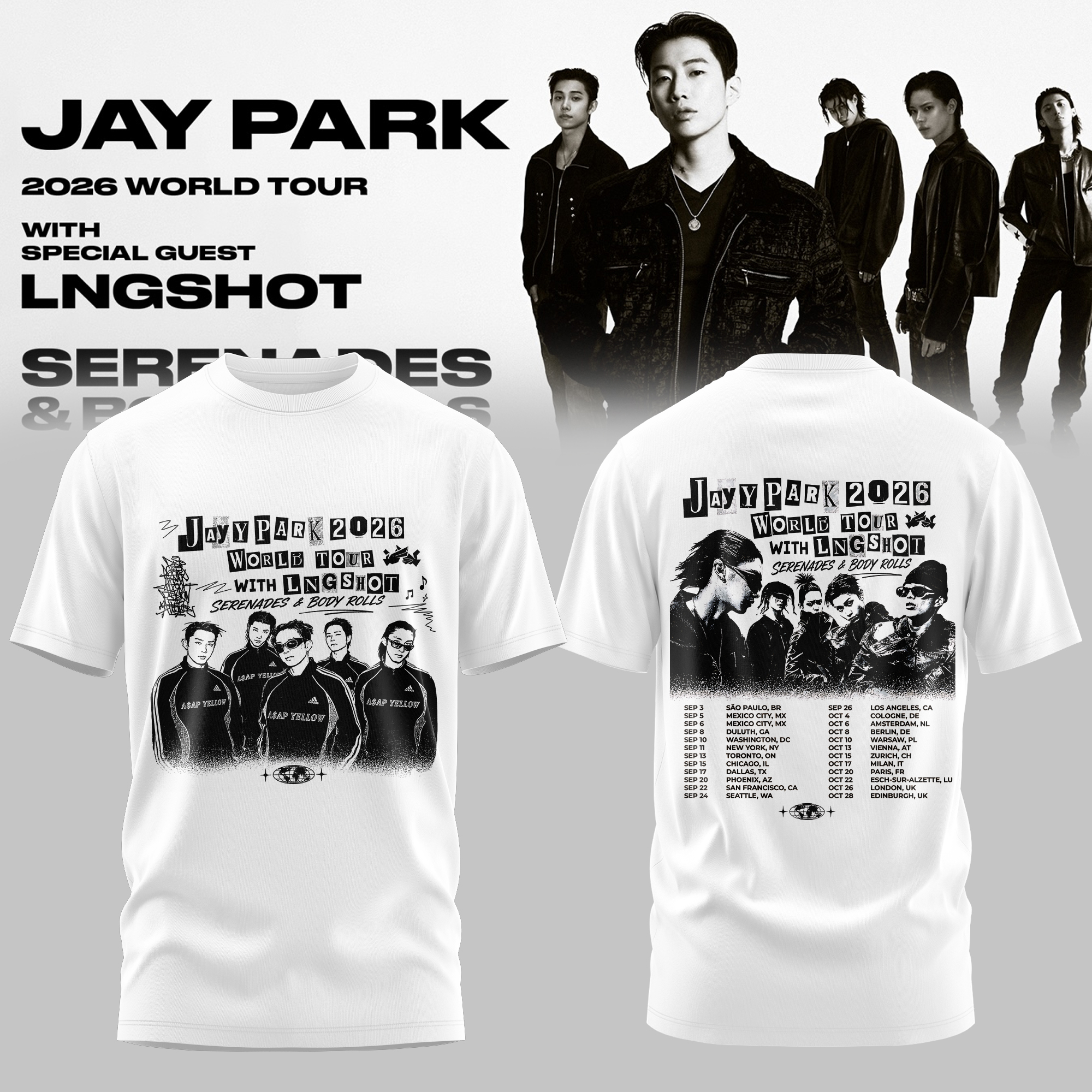 SERENADES And BODY ROLLS Tour Collector Fan Graphic T Shirt