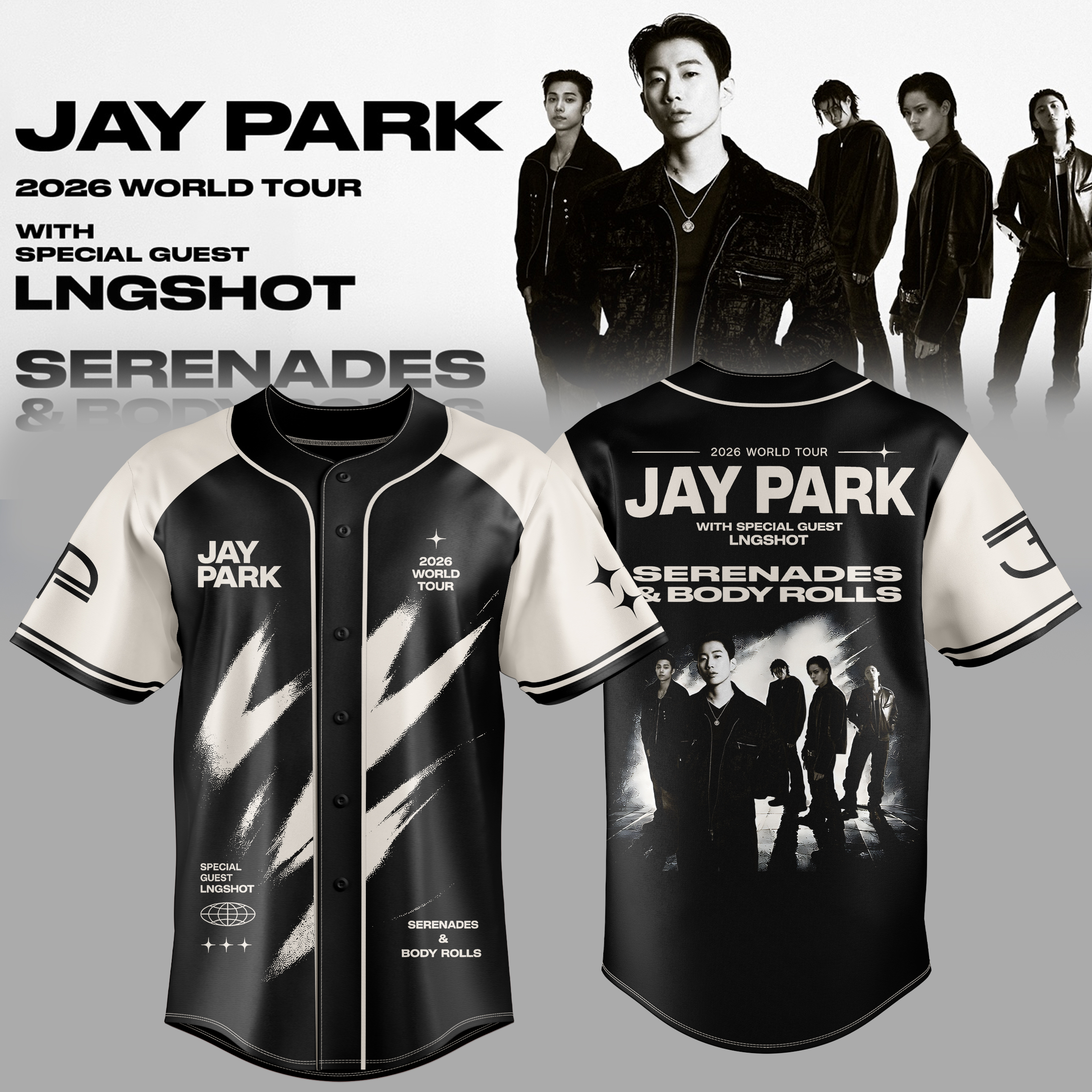 SERENADES And BODY ROLLS Tour Premium Baseball Jersey Collection