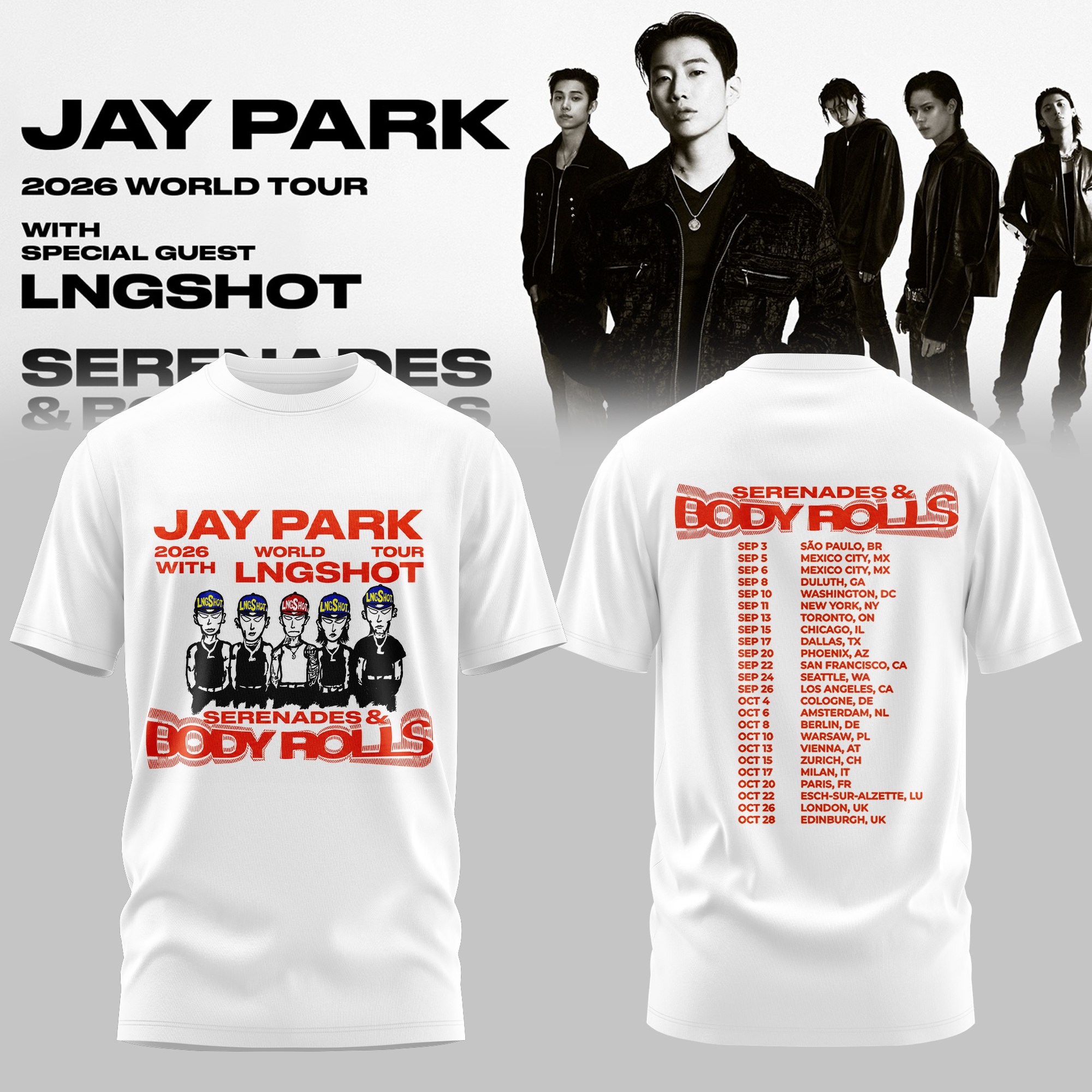 SERENADES And BODY ROLLS Tour Premium Concert Graphic T Shirt