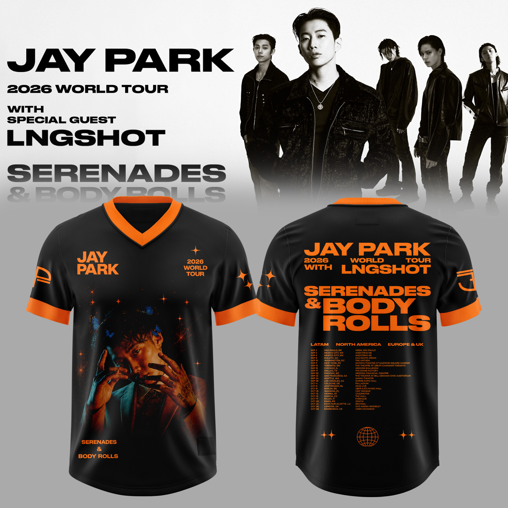 SERENADES And BODY ROLLS Tour Premium Fan Merchandise Collection