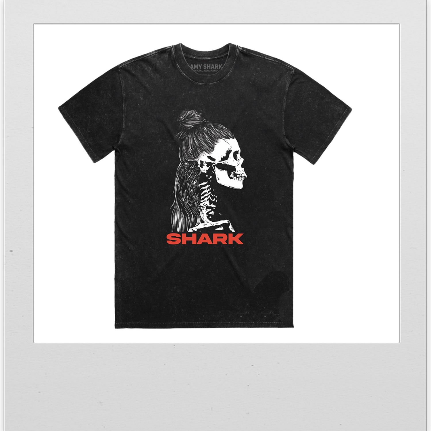 SKELETON STONEWASH TEE Army Shark Sunday Sadness T Shirts