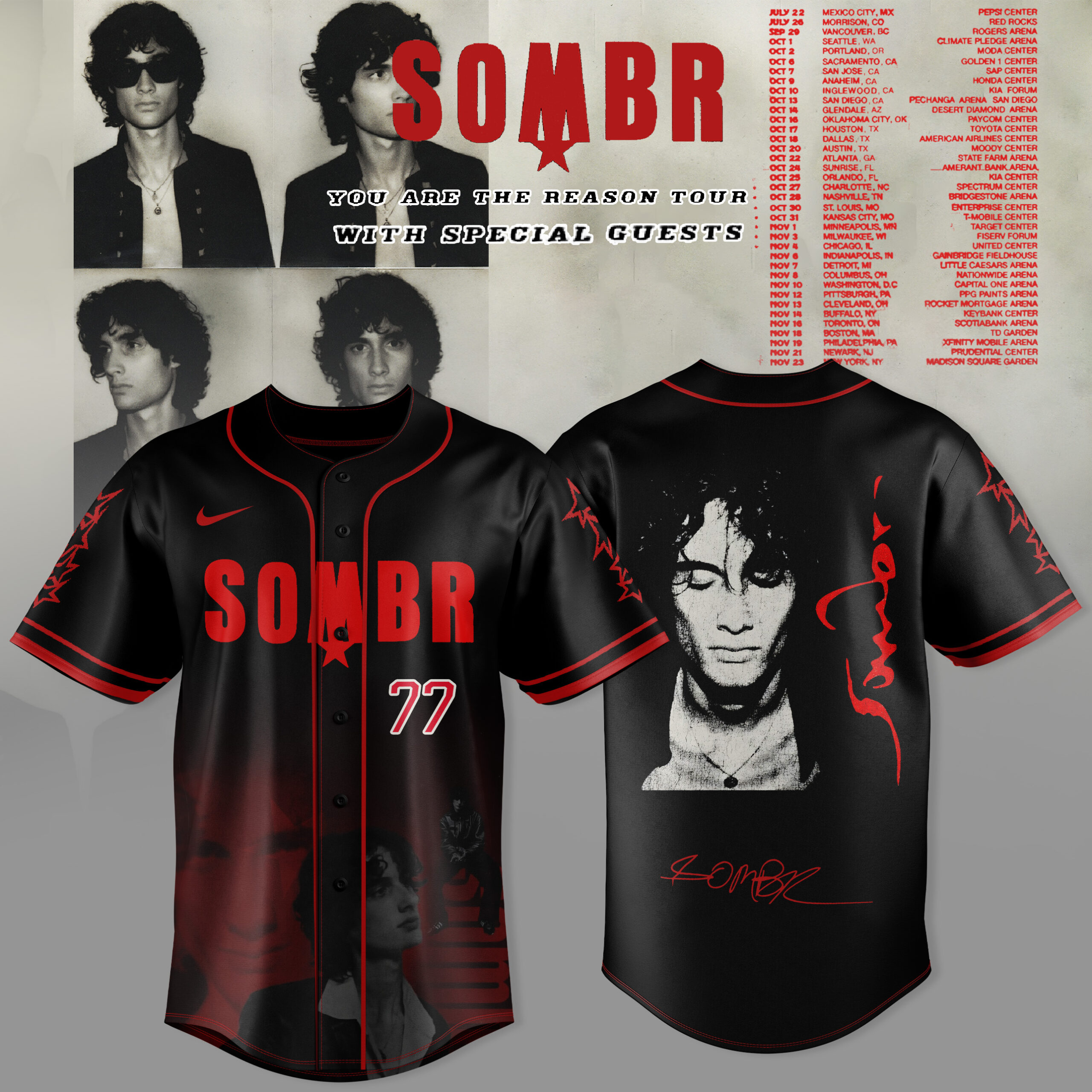 SMBR World Tour You Are The Reason Baseball Jersey 3D Graphic Performance Apparel 1 - Unicasport SMBR World Tour You Are The Reason Baseball Jersey 3D Graphic Performance Apparel