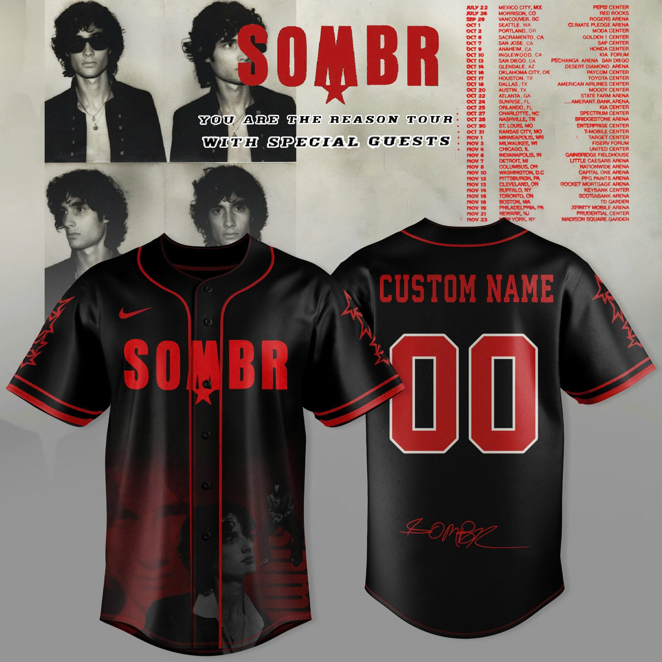 SMBR You Are The Reason Concert Series Baseball Jersey All Over Print Fan Edition 1 - Unicasport SMBR You Are The Reason Concert Series Baseball Jersey All Over Print Fan Edition