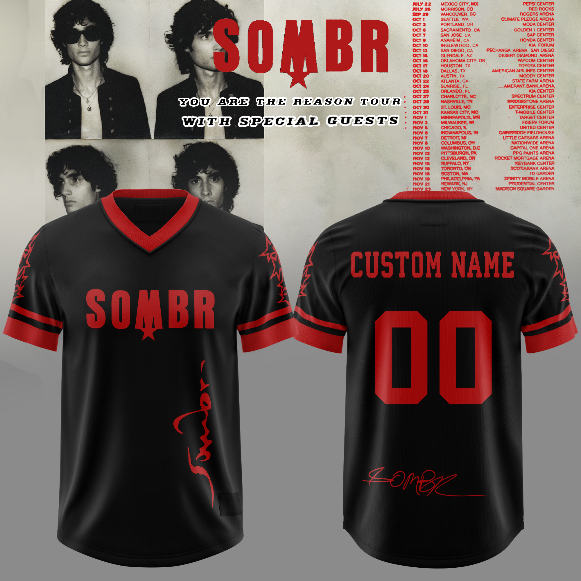 SMBR You Are The Reason Global Tour Football Jersey 3D Graphic Performance Apparel 1 - Unicasport SMBR You Are The Reason Global Tour Football Jersey 3D Graphic Performance Apparel