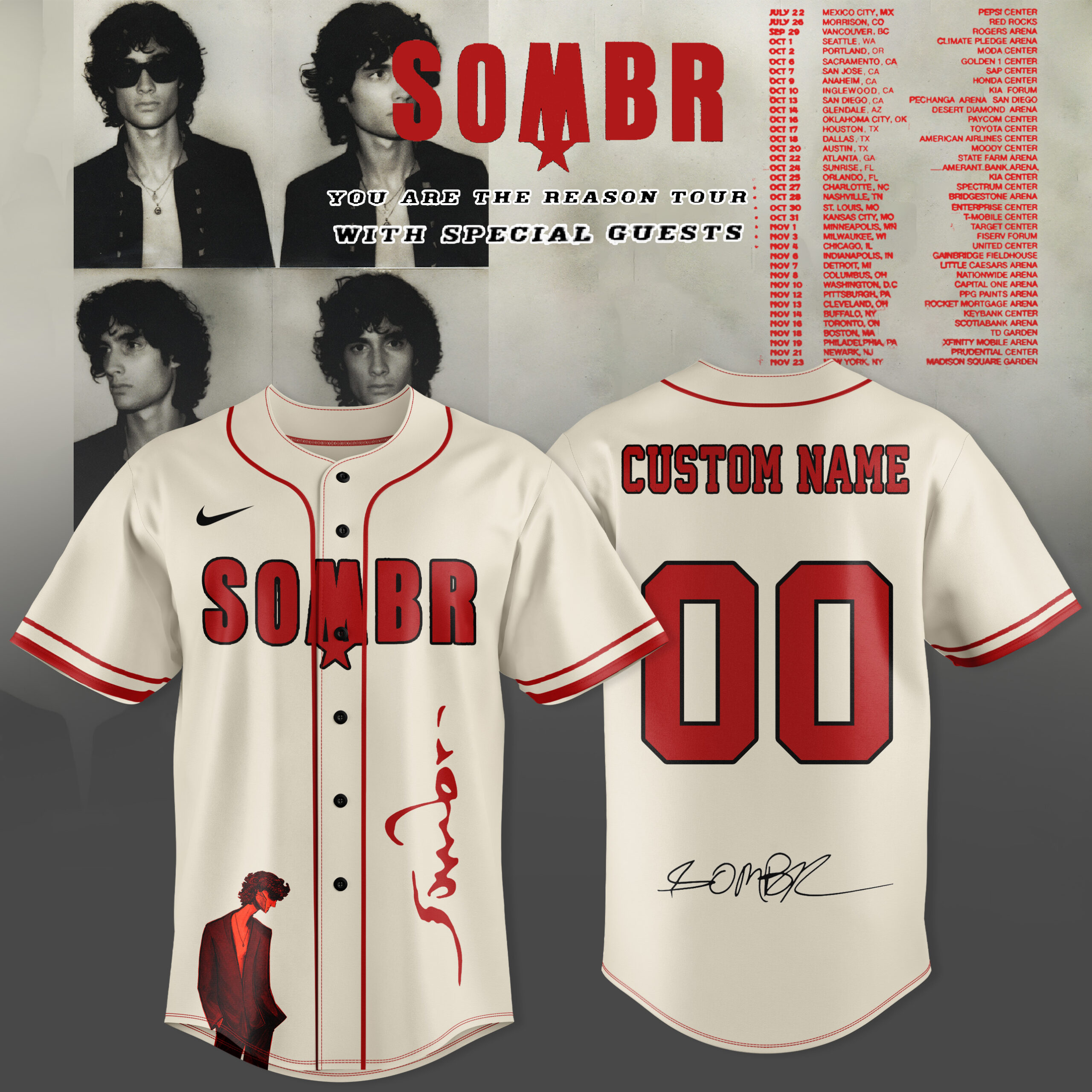 SMBR You Are The Reason Live Tour Baseball Jersey Full Print Music Fan Collection 1 - Unicasport SMBR You Are The Reason Live Tour Baseball Jersey Full Print Music Fan Collection