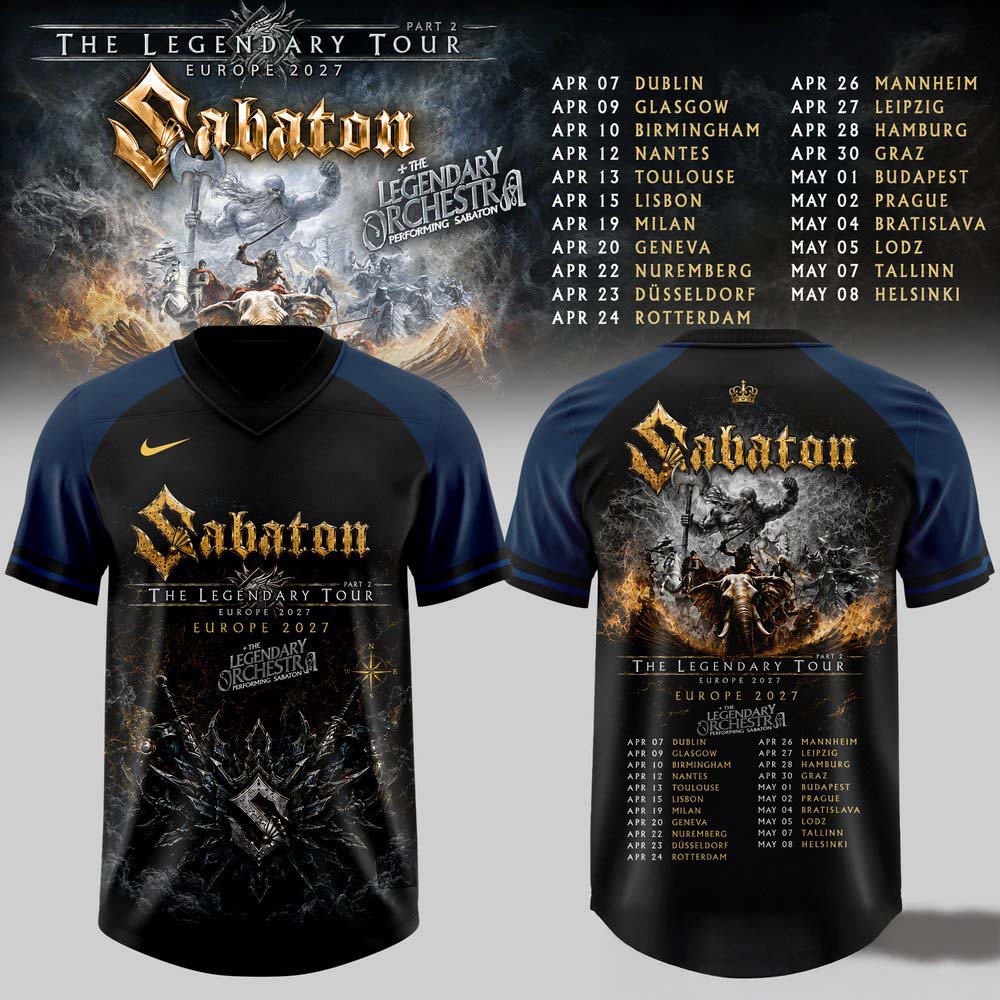 Sabaton The Legendary Tour 2027 Edition Football Jersey Heavy Metal Music Fan Apparel 2 - Unicasport Sabaton The Legendary Tour 2027 Edition Football Jersey Heavy Metal Music Fan Apparel
