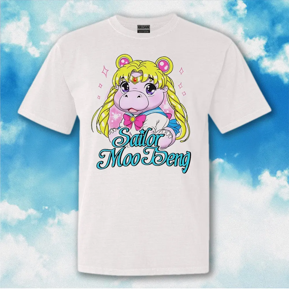 Sailor Moo Deng TShirt Funny Design Moo Deng Hippo Shirt Gifts For Fans