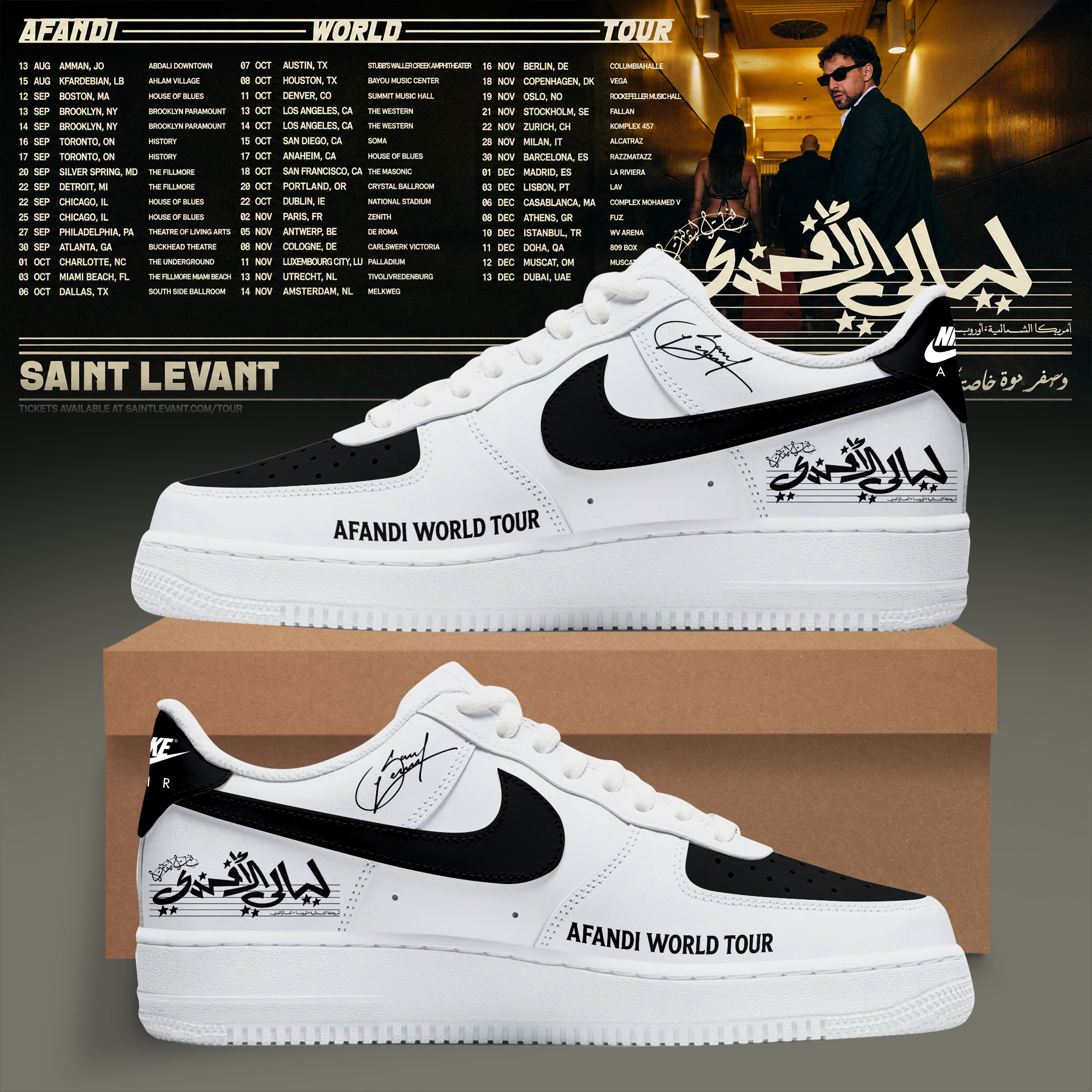 Saint Levant Afandi World Tour Limited Edition High Top Sneakers