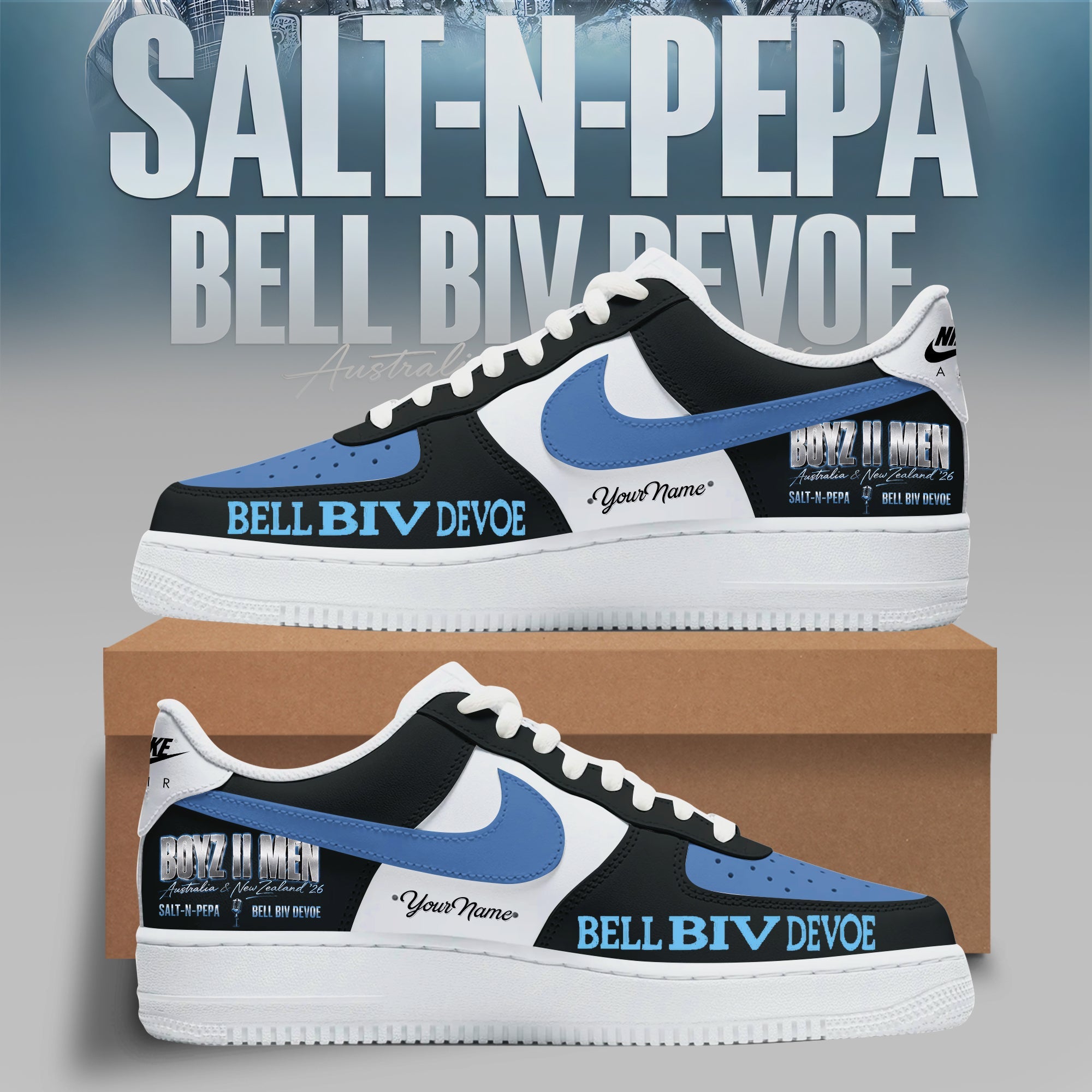 Salt N Pepa Boyz II Men Bell Biv DeVoe Collection Limited Edition High Top Sneakers