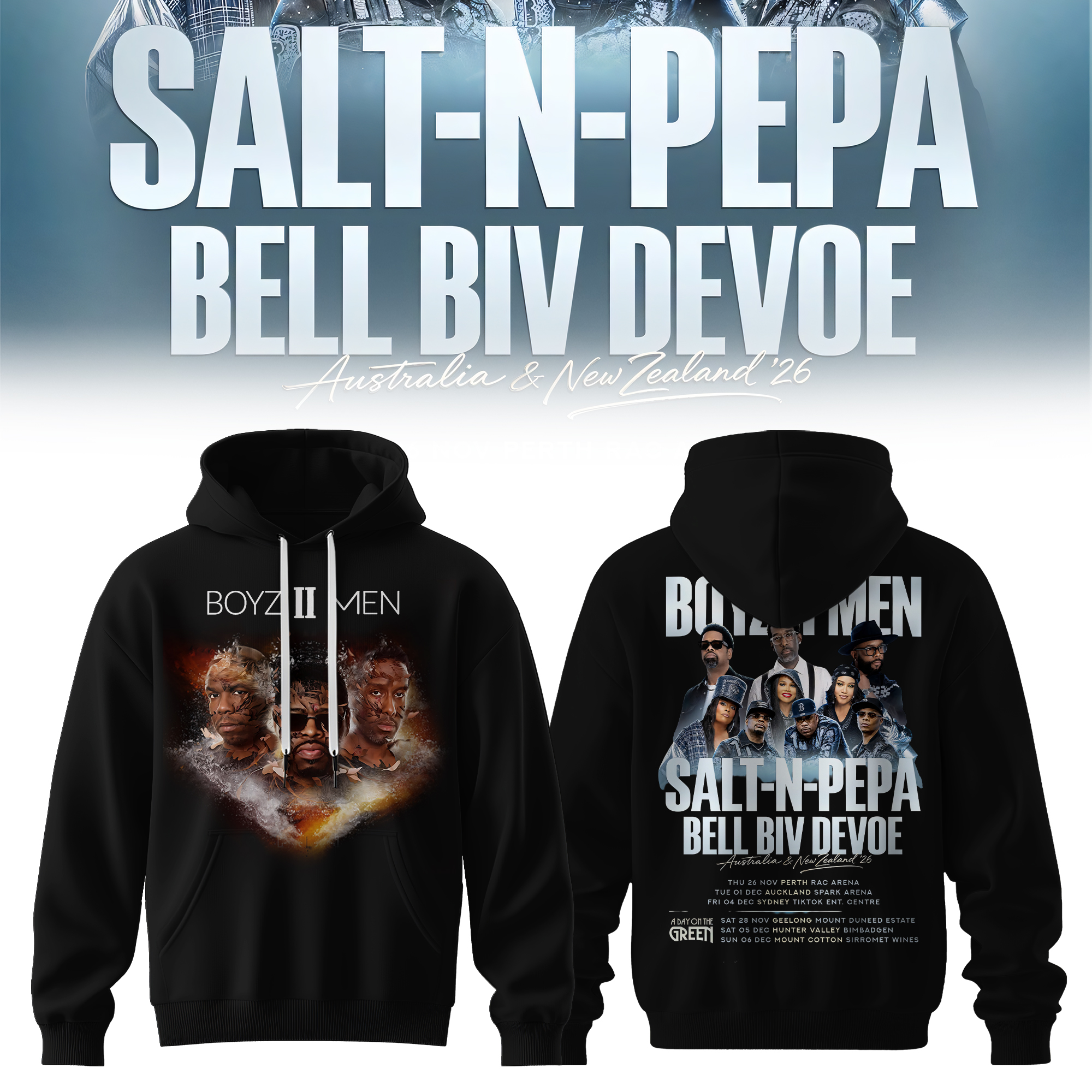Salt N Pepa Boyz II Men Bell Biv DeVoe Collection Limited Edition Hoodie