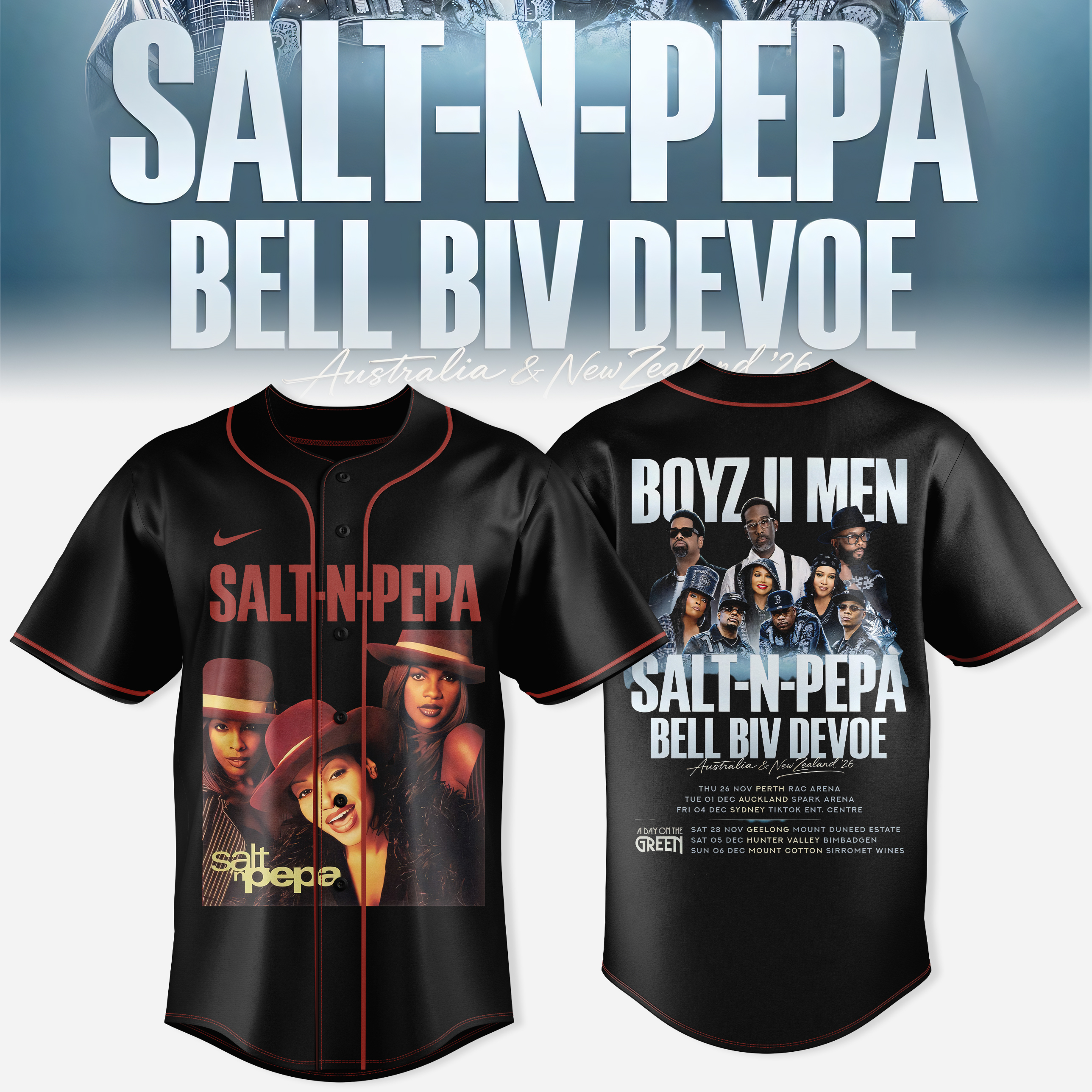Salt N Pepa Boyz II Men Bell Biv DeVoe Limited Edition Fan Jersey