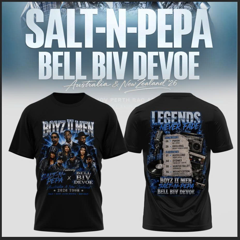 Salt N Pepa Boyz II Men Bell Biv DeVoe Official Concert Graphic Tee