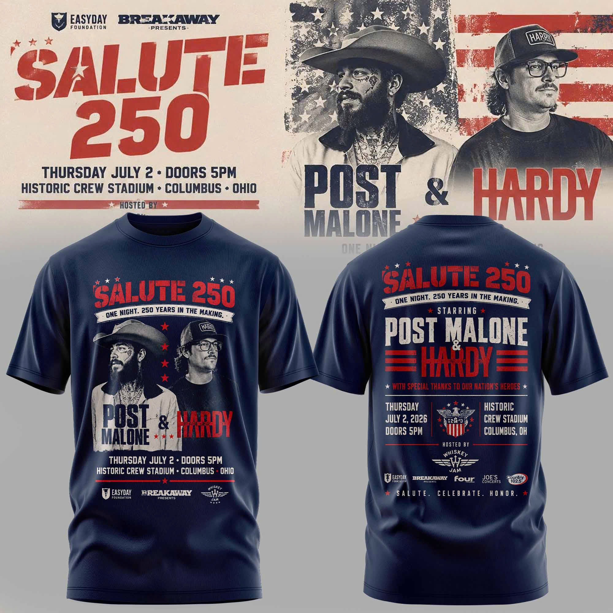 Salute 250 Columbus Ohio Collector Graphic Tee Edition
