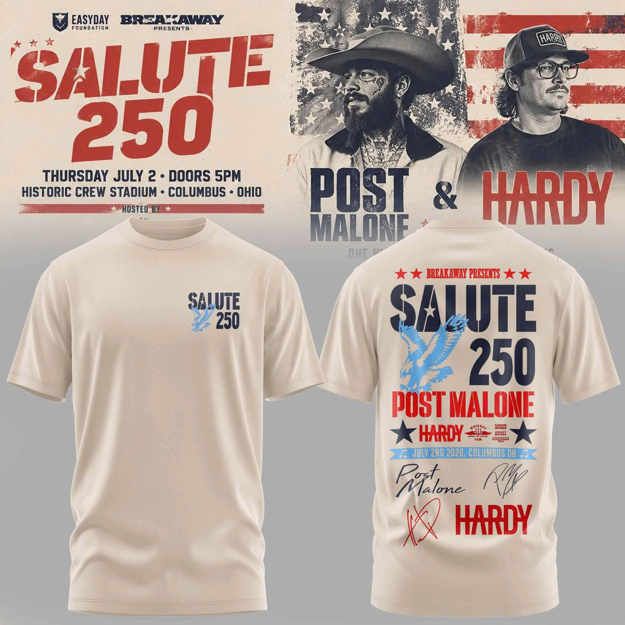 Salute 250 Columbus Ohio Exclusive Celebration Graphic T Shirt