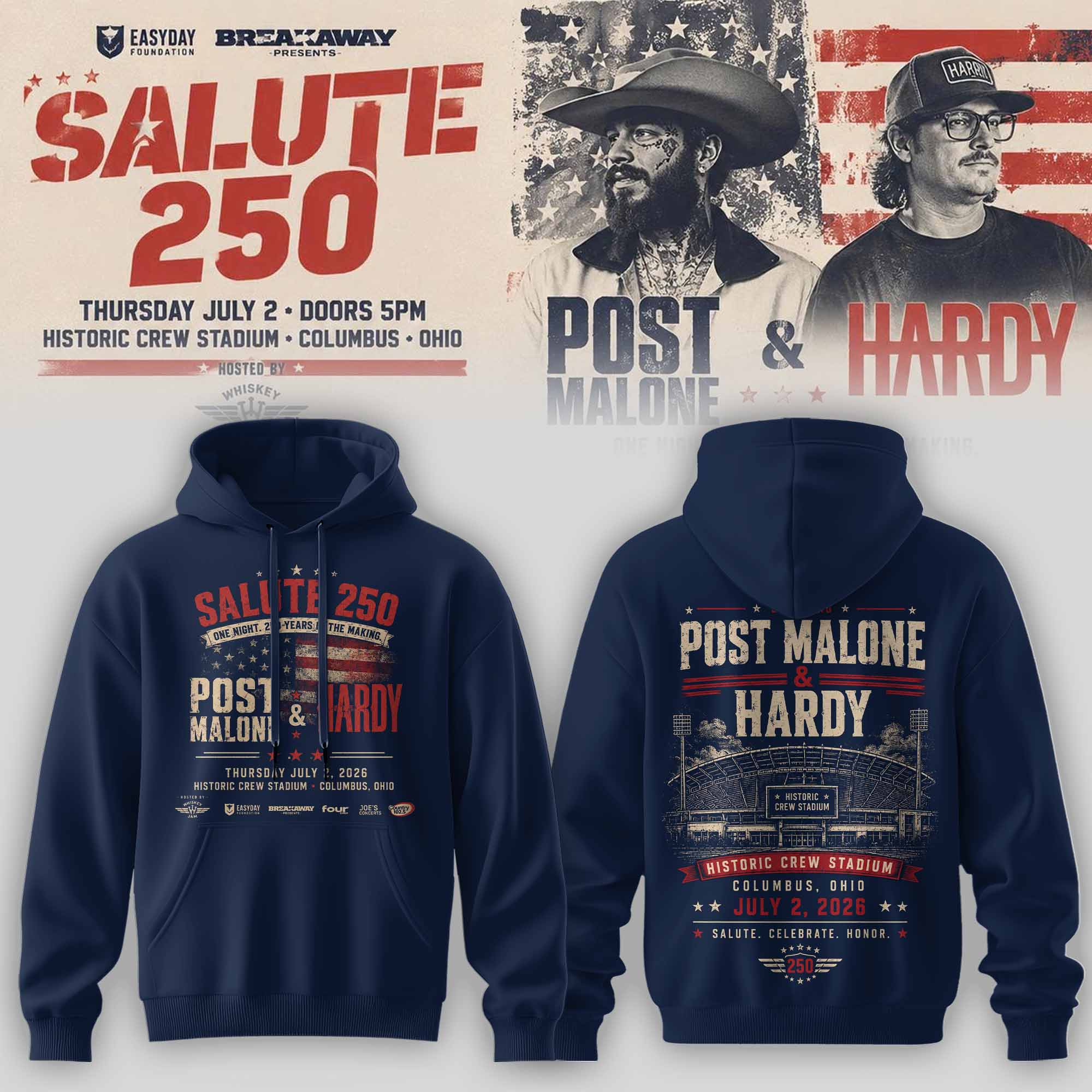 Salute 250 Columbus Ohio Exclusive Celebration Hoodie Collection