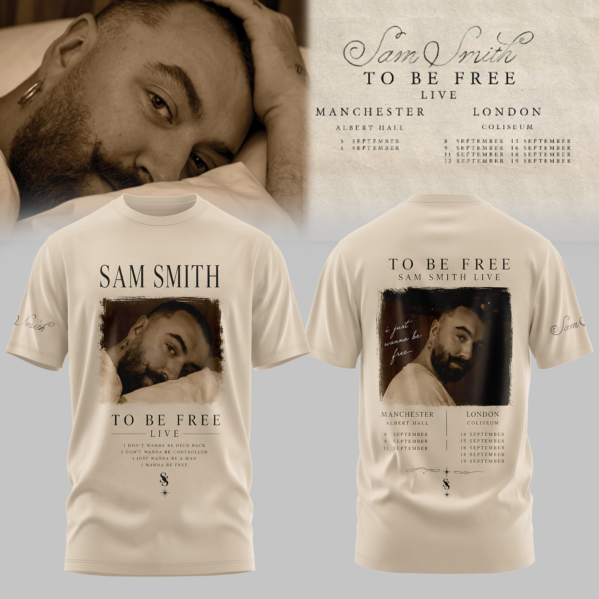 Sam Smith To Be Free Collection Collector Graphic T Shirt