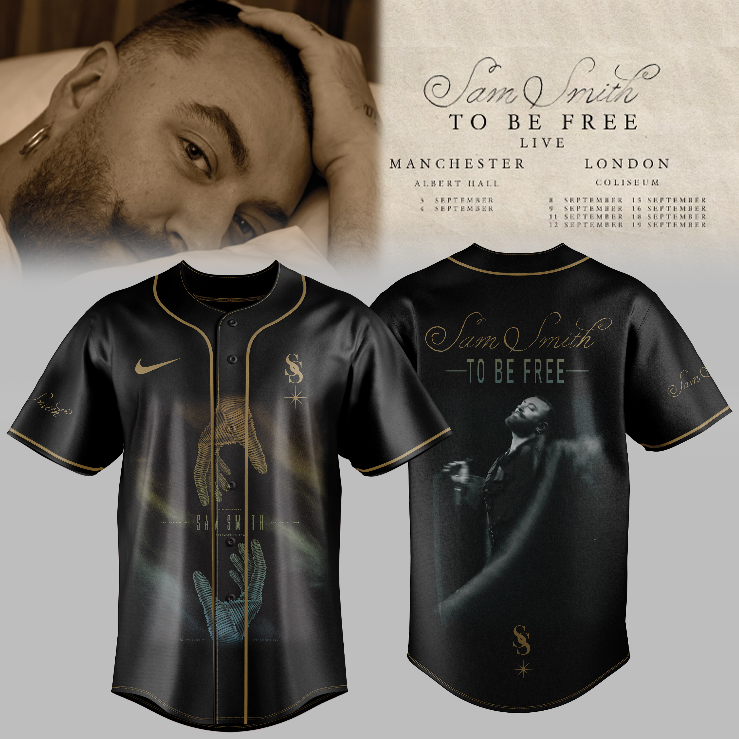 Sam Smith To Be Free Collection Premium Baseball Jersey