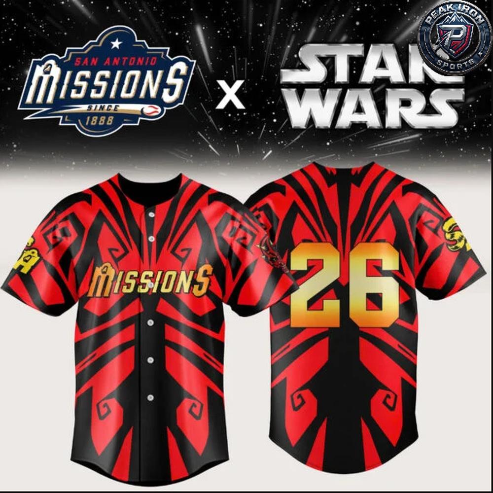 San Antonio Missions x Star Wars 2026 Baseball Jersey Baseball Fanwear 1 - Unicasport San Antonio Missions x Star Wars 2026 Baseball Jersey Baseball Fanwear