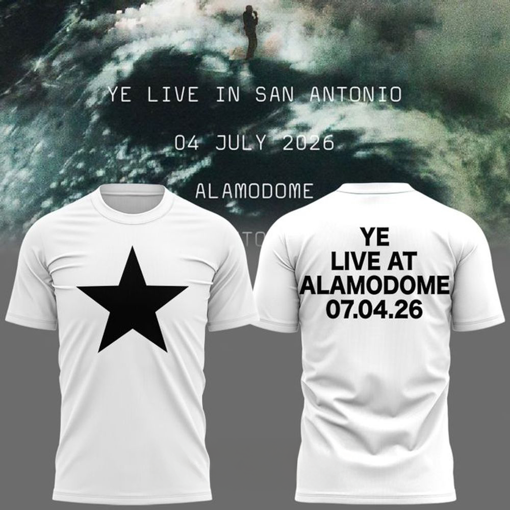 San Antonio Ye Live Tour Alamodome Stadium 2026 White Graphic T Shirt