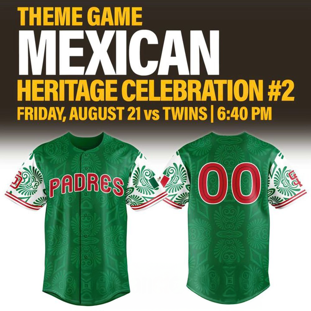 San Diego Padres 2026 Mexican Heritage Night Baseball Jersey