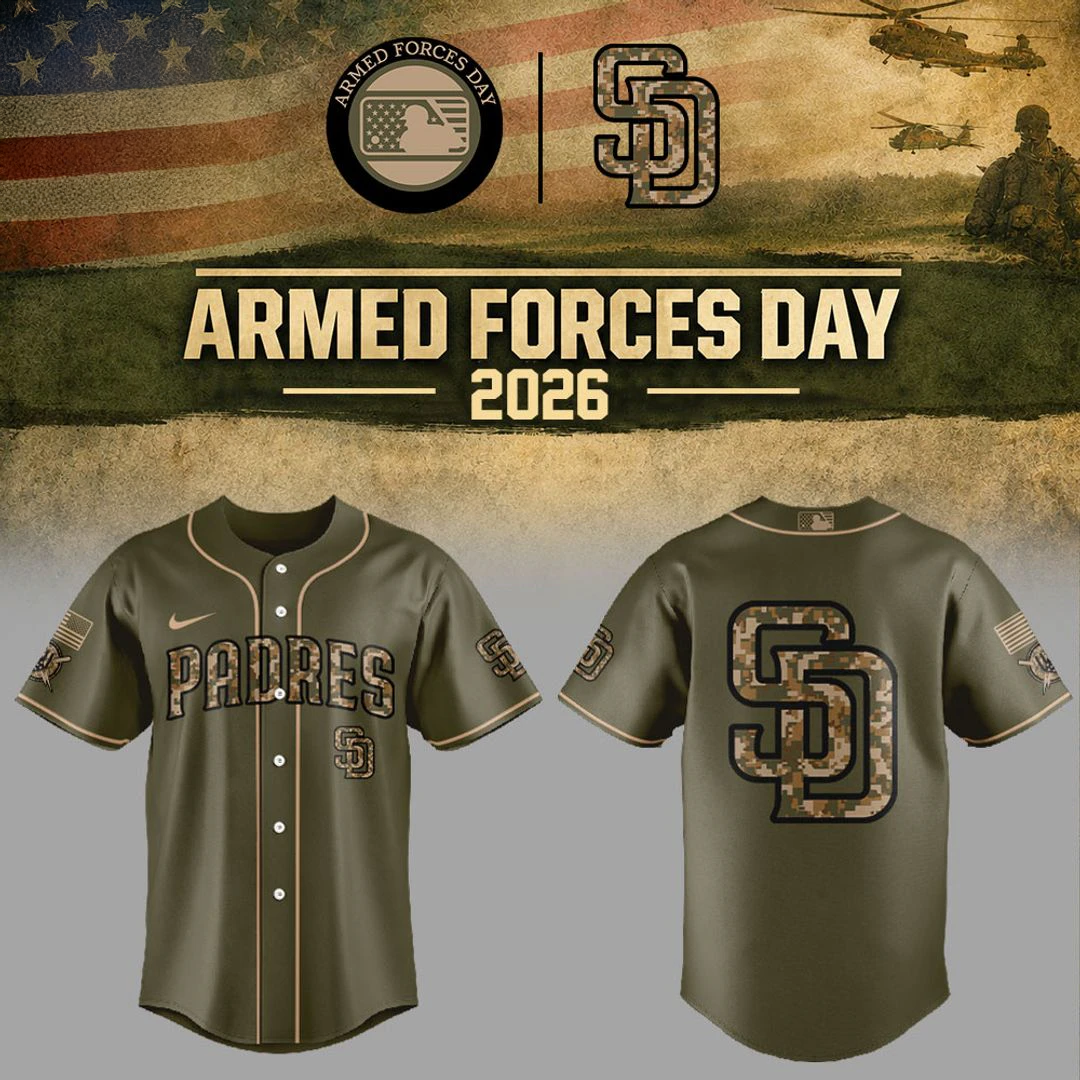 San Diego Padres Armed Forces Day 2026 Edition Baseball Jersey