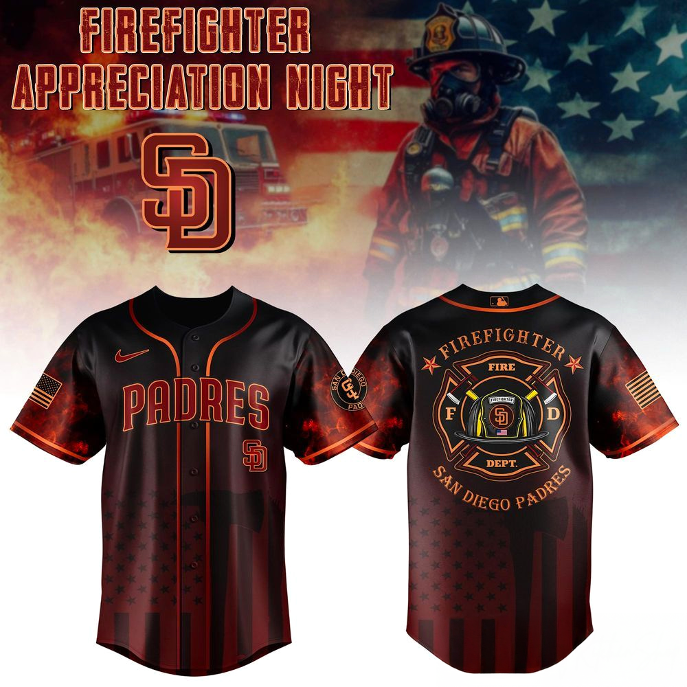 San Diego Padres Firefighter Appreciation Night 2026 Jersey