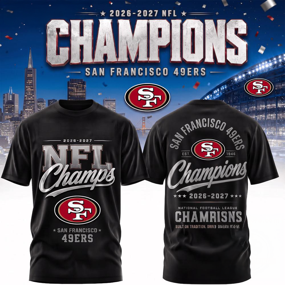 San Francisco 49ers 2026 2027 NFL Team Champions Premium 3D Fan Shirt