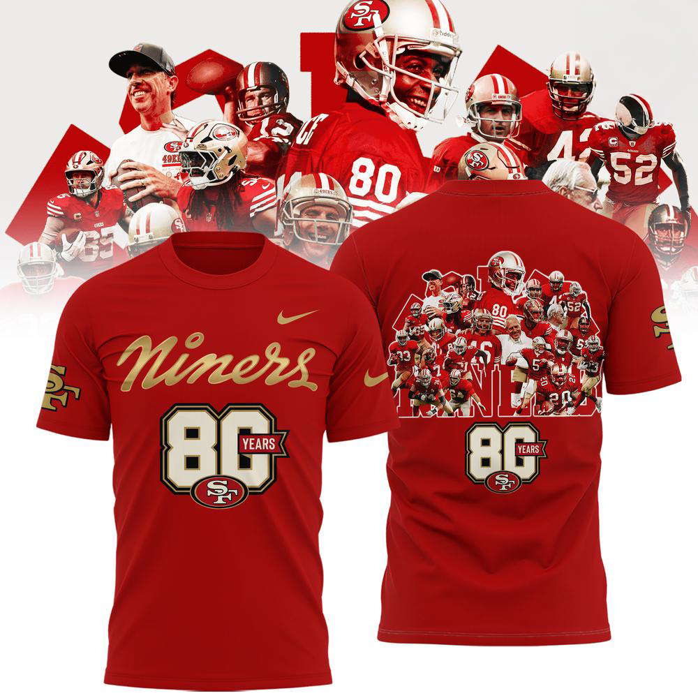 San Francisco 49ers 80th Anniversary Graphic T Shirt