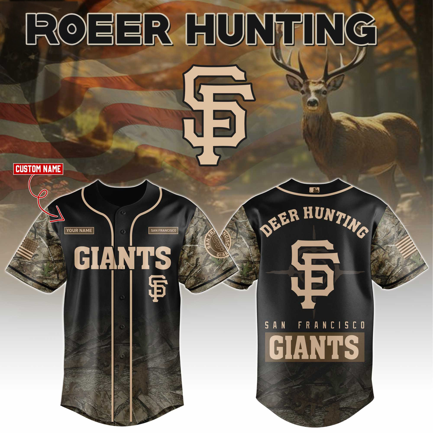 San Francisco Giants Deer Hunting Limited Edition Baseball Jersey