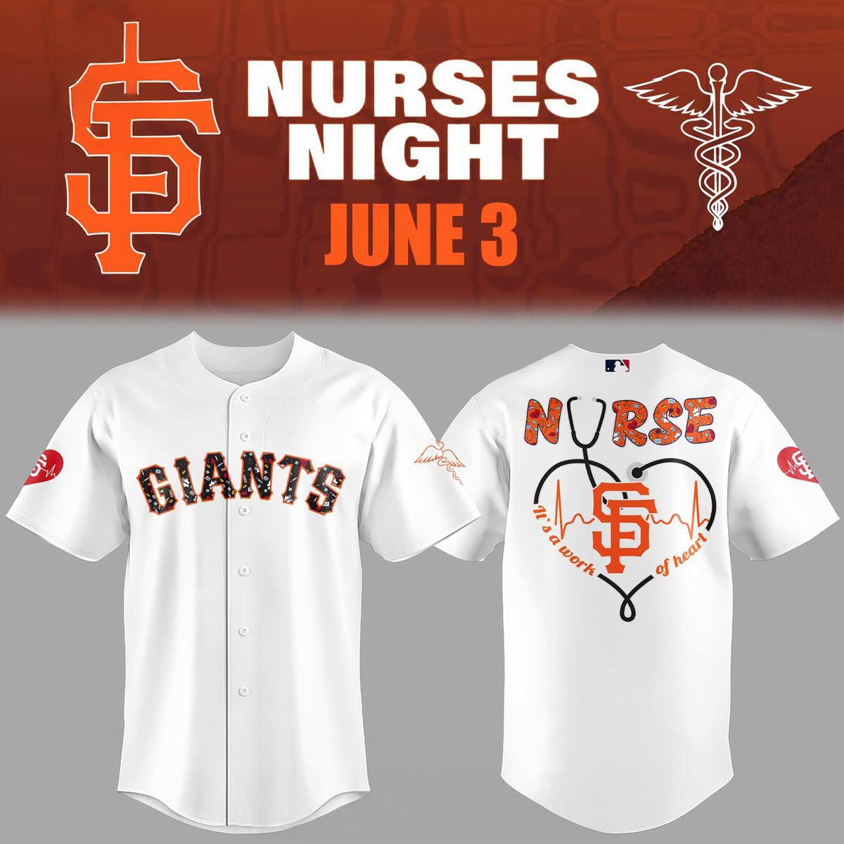 San Francisco Giants Nurse Night Appreciation 2026 Baseball Jersey Healthcare Tribute Edition 1 - Unicasport San Francisco Giants Nurse Night Appreciation 2026 Baseball Jersey Healthcare Tribute Edition