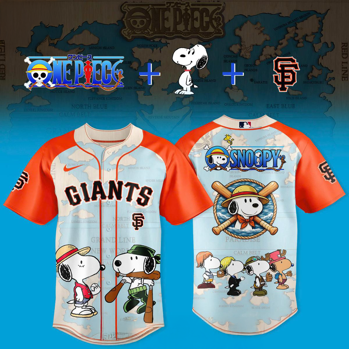 San Francisco Giants x Snoopy x One Piece 2026 Jersey