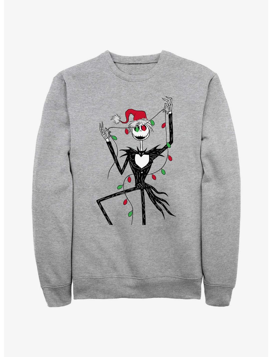 Santa Jack Christmas Lights Sweatshirt Nightmare Before Christmas Gift for Him