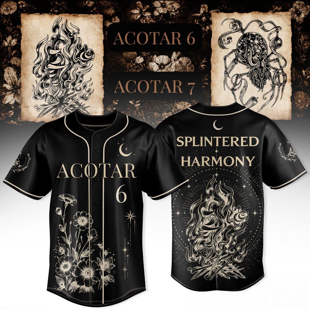 Sarah J Maas Splintered Harmony Baseball Jersey Book Lover Fantasy Fan Shirt 2 - Unicasport Sarah J Maas Splintered Harmony Baseball Jersey Book Lover Fantasy Fan Shirt