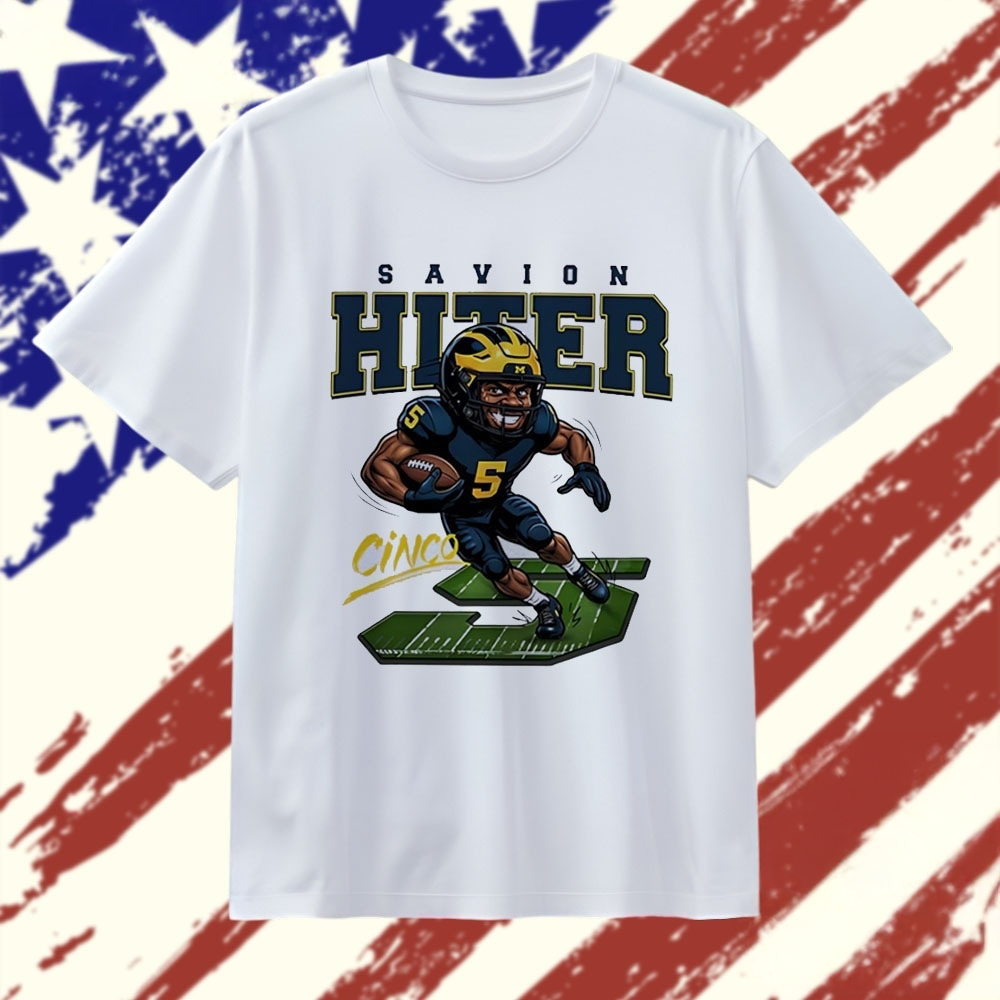 Savion Hiter Michigan Football Cinco 5 Graphic T Shirt