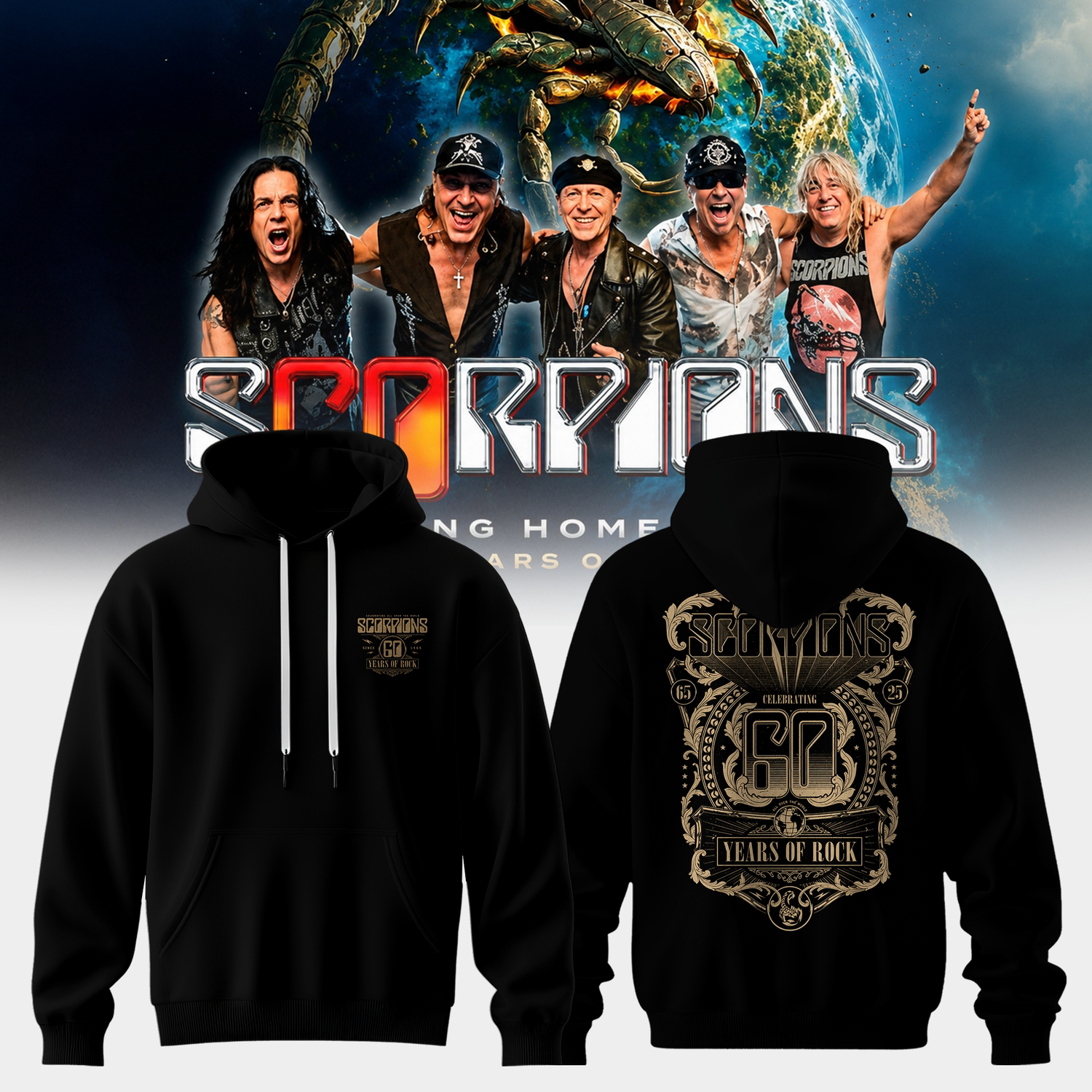 Scorpions Coming Home World Tour 2026 Collector Hoodie Edition
