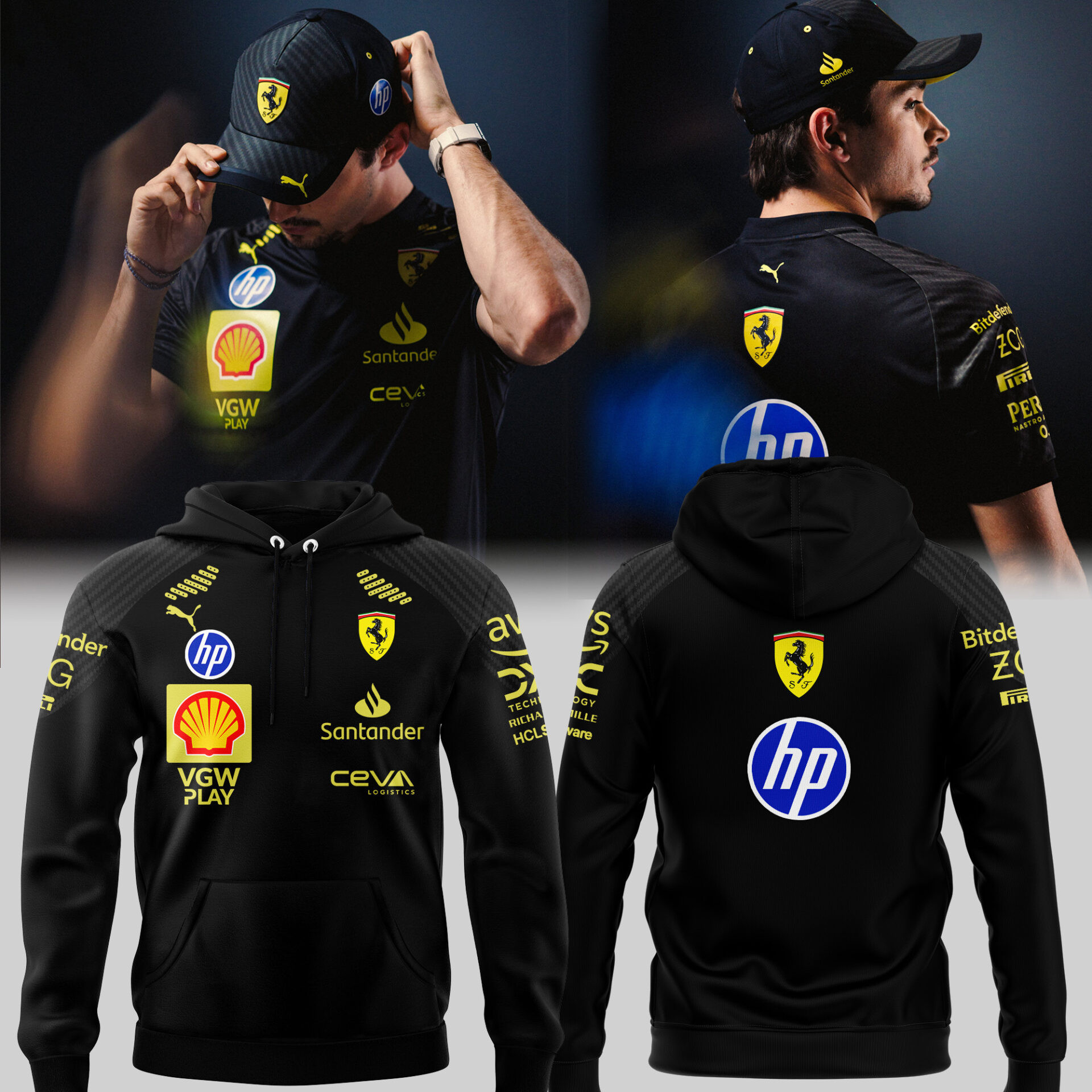 Scuderia Ferrari Merch Hoodie Edition Black Italiangp 2025 Cool Gift For F1 Merchandise USA Merch 2026