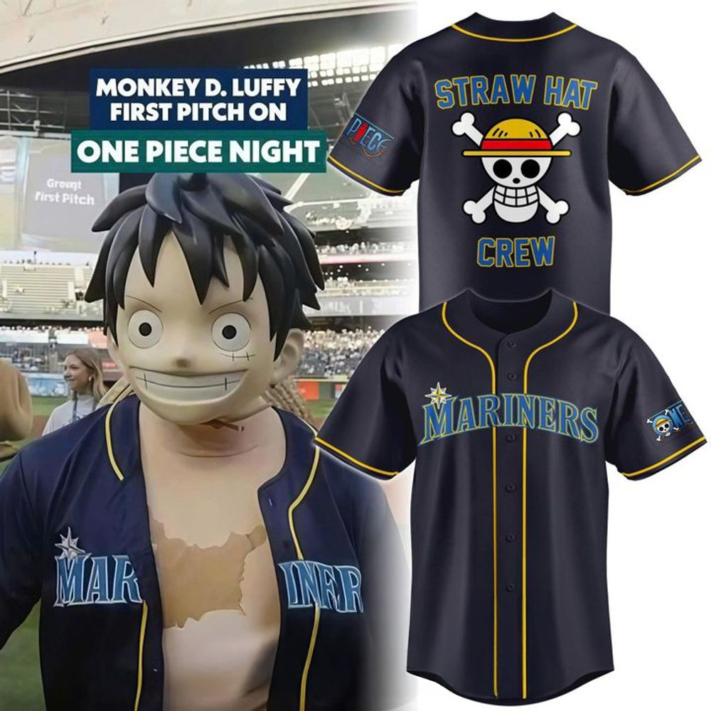 Seattle Mariners 2026 One Piece Night Straw Hat Crew Baseball Jersey