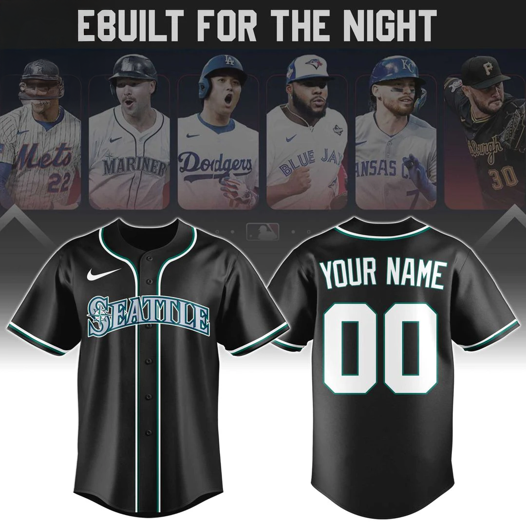 Seattle Mariners Blackout 2026 Edition Custom Name Jersey