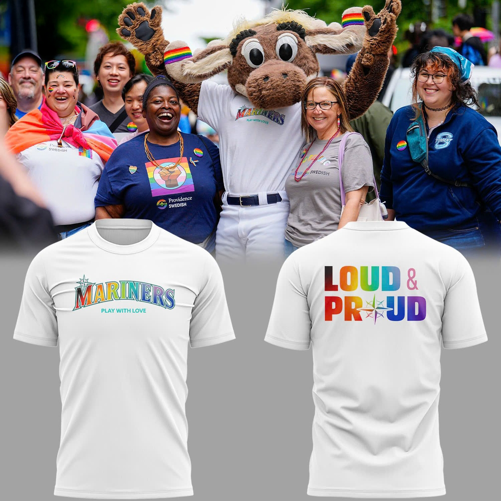 Seattle Mariners Loud And Proud Pride Night 2026 Graphic T Shirt V2