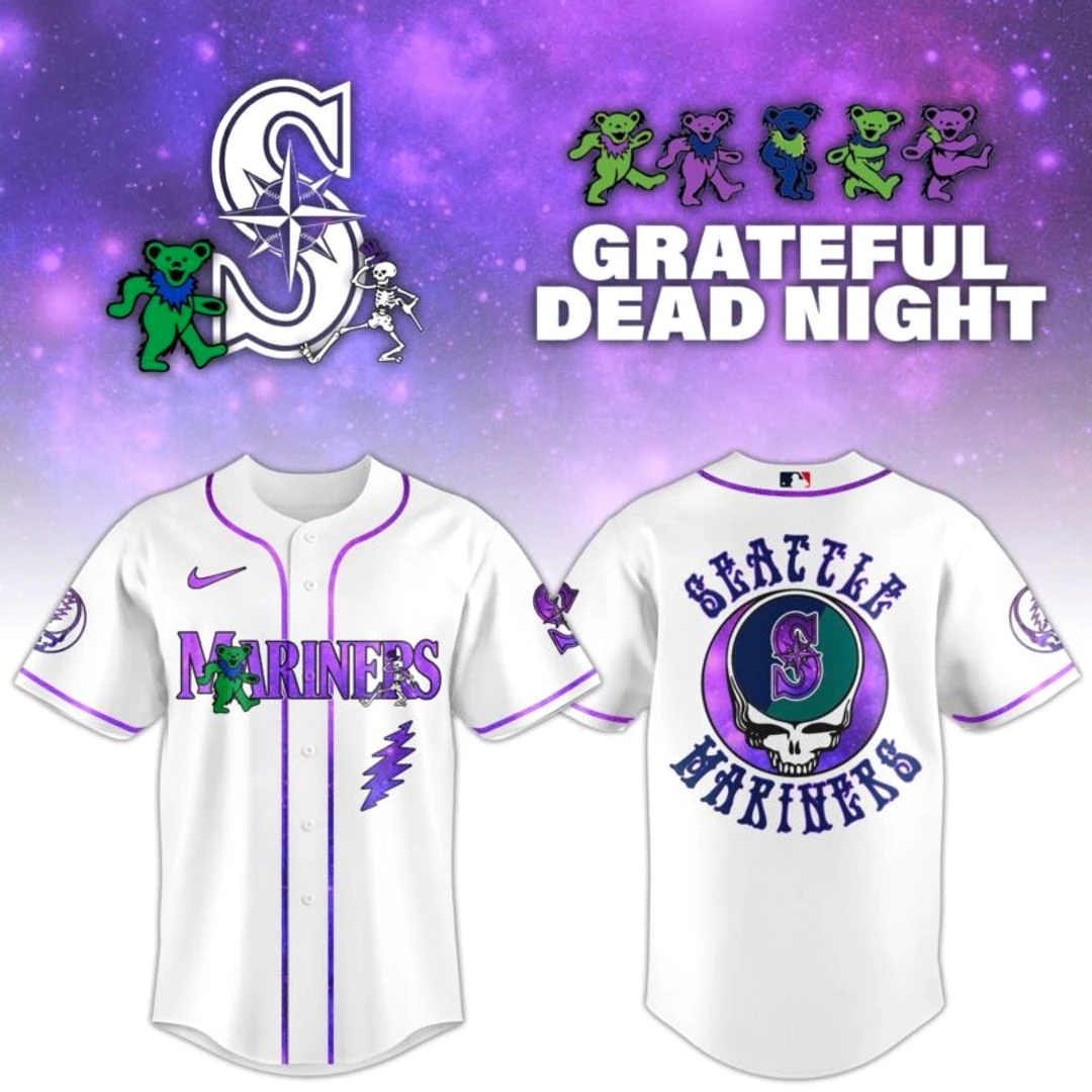 Seattle Mariners x Grateful Dead Night Limited Edition Jersey