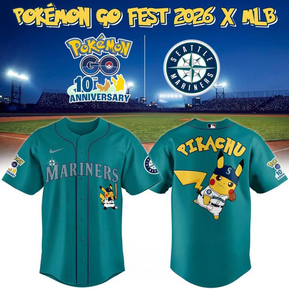 Seattle Mariners x Pokémon GO Fest 2026 Special Baseball Jersey