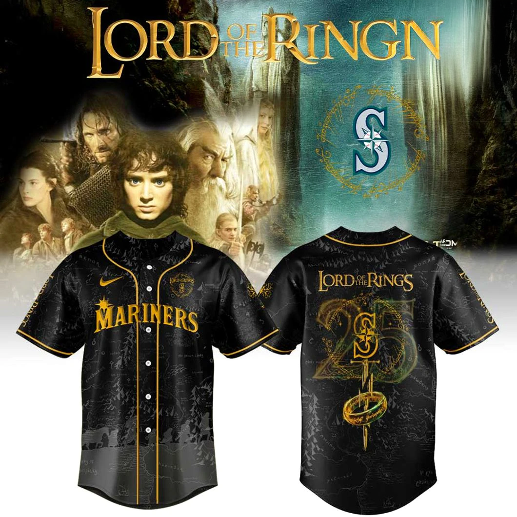 Seattle Mariners x The Lord Of The Rings 25th Anniversary Edition Baseball Jersey