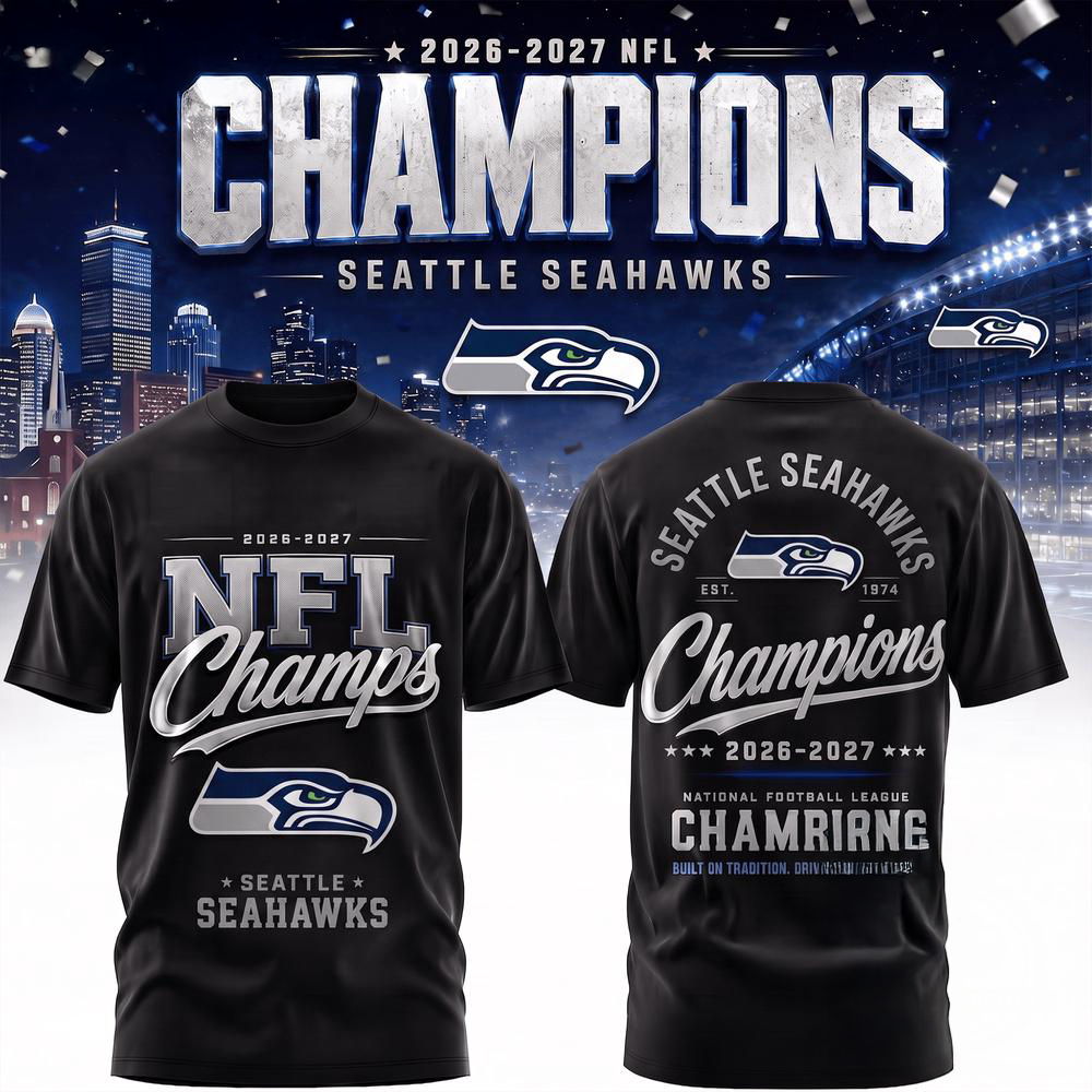 Seattle Seahawks 2026 2027 NFL Team Champions Premium 3D Fan Shirt